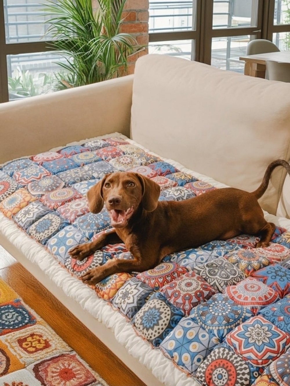 Pet Couch Covers for Sofa, Quilted. Washable. Morocco Blue. 27.6"x82.7". NIB